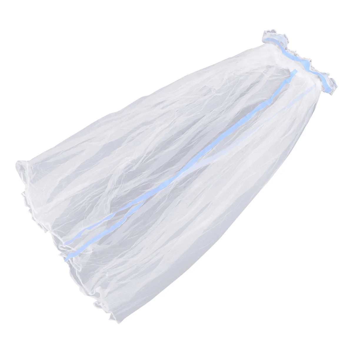 أنيقة الأزرق الدانتيل سرير الطفل صافي جولة قبة التهوية آمنة خفيفة الوزن سهلة التركيب حالمة النوم الديكور مظلة السرير #3