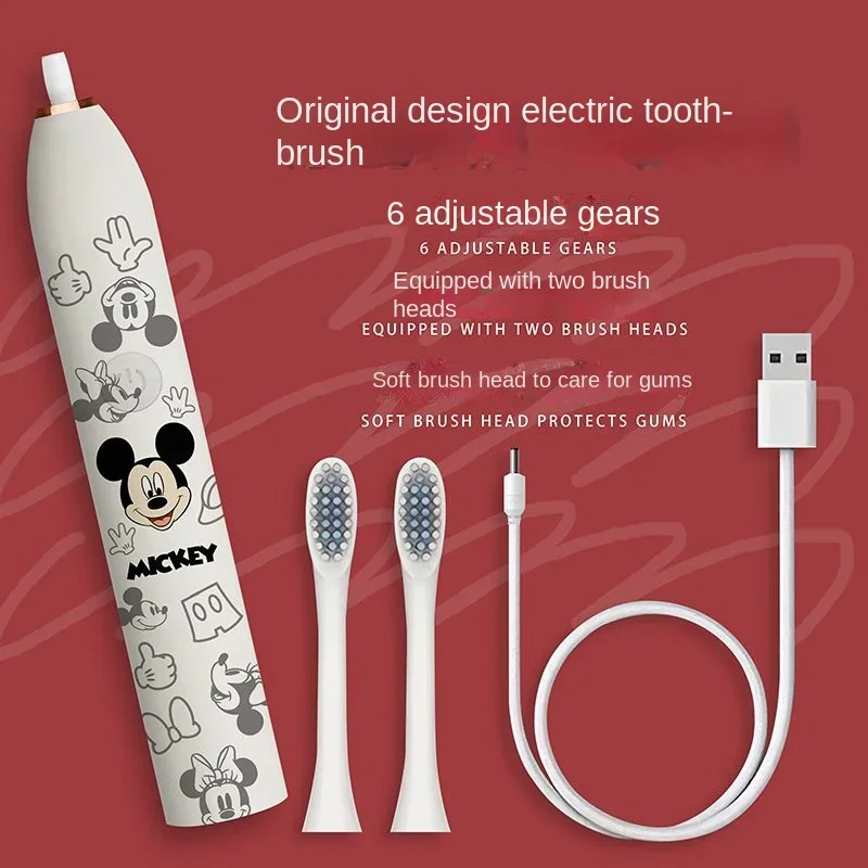 Mickey cute creative cartoon pattern new portable waterproof soft-bristled ultrasonic electric toothbrush for men and women