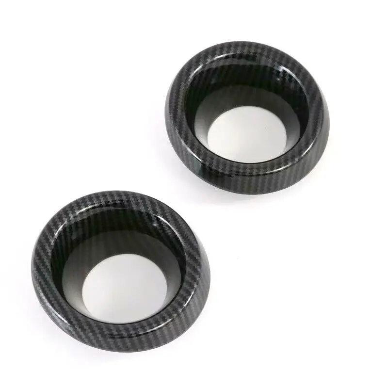 for Kia Forte K3 Cerato 2019 2020 Car Carbon Fiber Front Fog Light Lamp Stripe Cover Trim Frame Accessories 2PCS