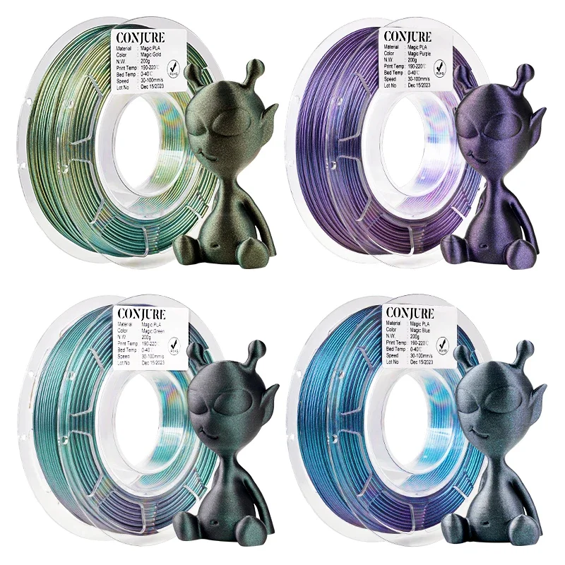 

Conjure Filament Magic PLA Chameleon 1.75mm Dual Colors Filament Plastic 1KG High Quality For FDM 3D Printers Material