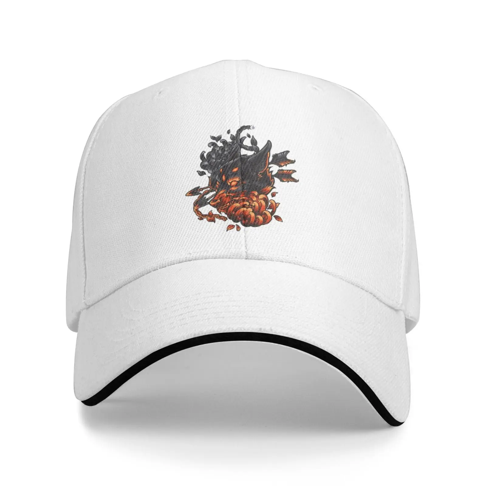 Angry Wolf Baseball Cap Women Men Hats Adjustable Truck Driver Sun Hat Dad Baseball Caps White