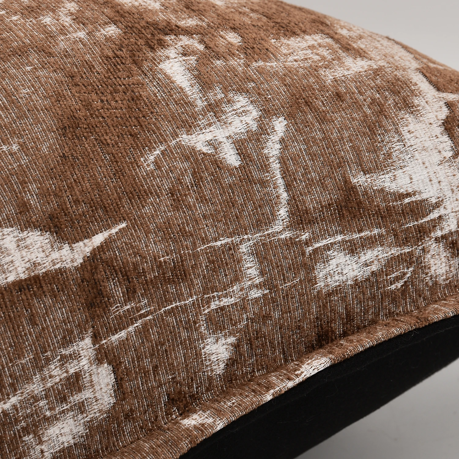 Soft Decoration Model Room Pillow Light Luxury New Chinese Brown Coffee Charcoal Color Living Room Sofa Pillow Bedhead Cushion