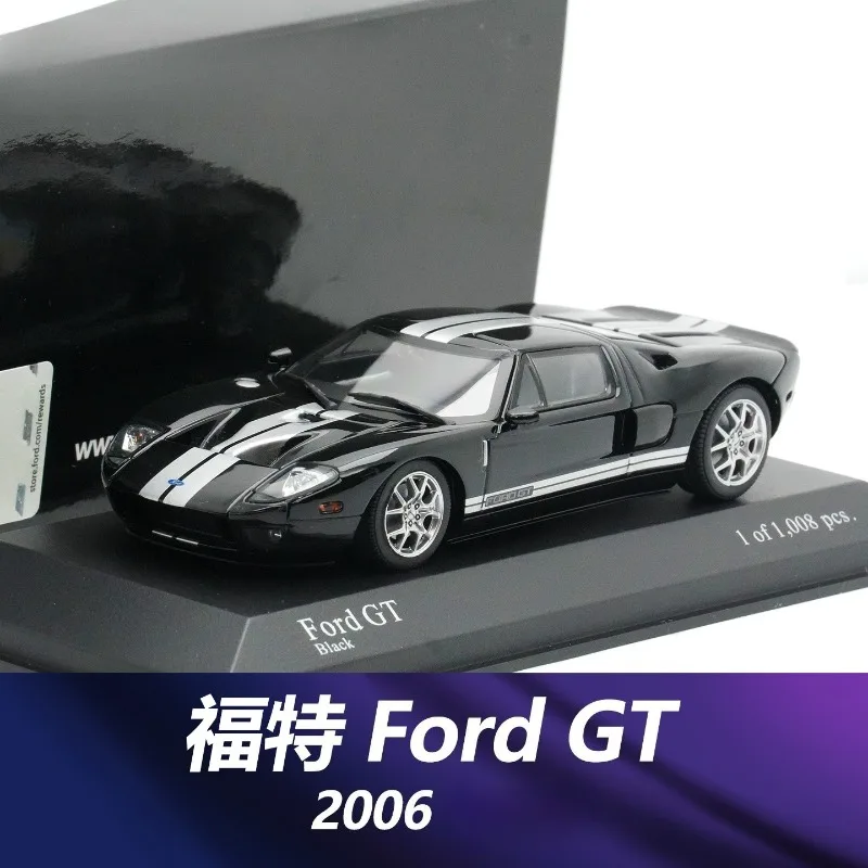 Minichamp Diecast1/43 Schaal FORD GT Heritage Rood/Midnight Zwart/Gulf Racing Supercar Legering Model Auto speelgoed voor Jongens Gift