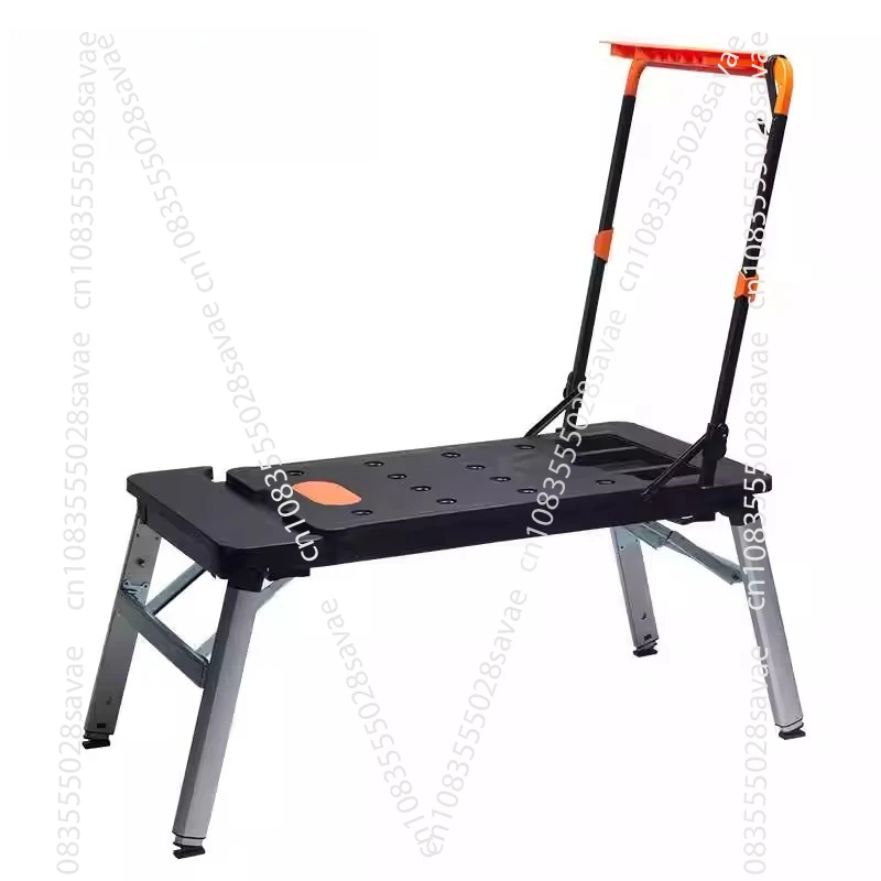 

Multi-functional workbench Stainless steel stool DIY workstation Trolley scaffolding Auto repair mobile platform Ladder
