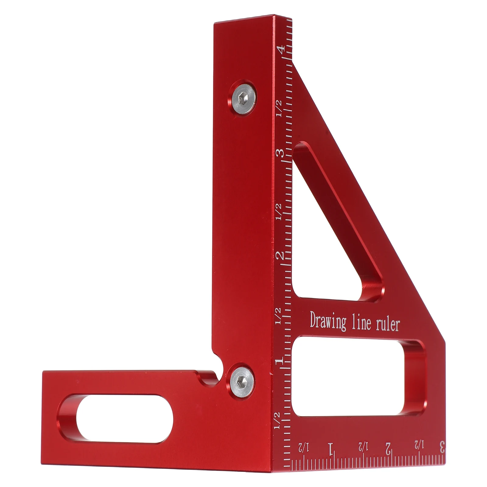 

Carpenter Measuring Square Triangular Wood Working Red Precision Triangle Aluminum Alloy Multi Angle Ruler Tool Right