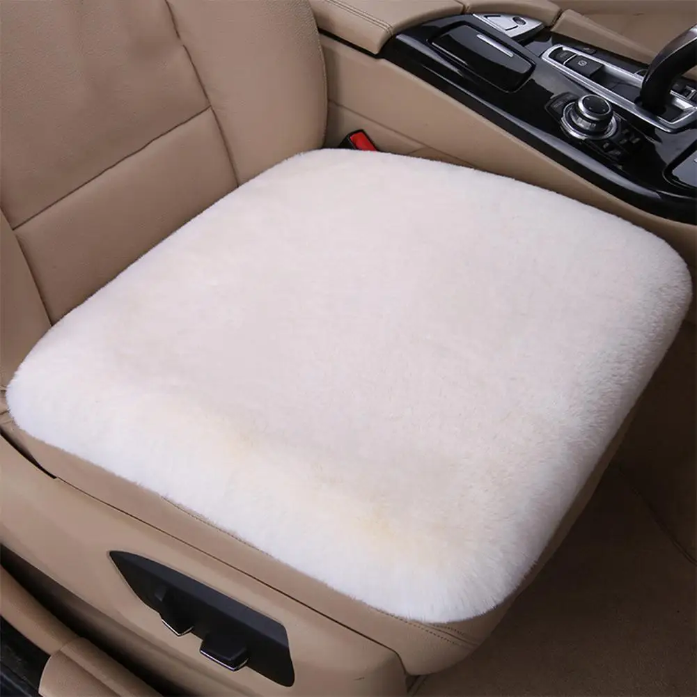 Universal Winter Warm Car Seat Cover High Quality Fabric Plush Car Seat Cushion Anti-slip Front Chair Seat Pad For Cars