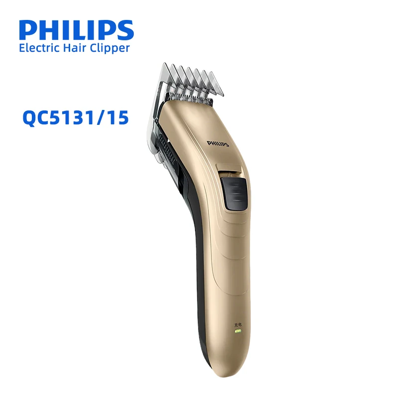 

Машинка для стрижки волос Philips QC5131/15, электрический триммер для волос, режущая головка, моющаяся бытовая беспроводная парикмахерская электрическая машинка для стрижки волос