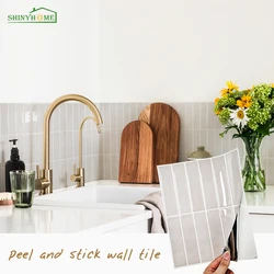 10/30 sheets Self Adhesive Wall Tiles, Heat Resistant Peel And Stick Kitchen Backsplash, Waterproof Wall Tile Sticker For Bathro