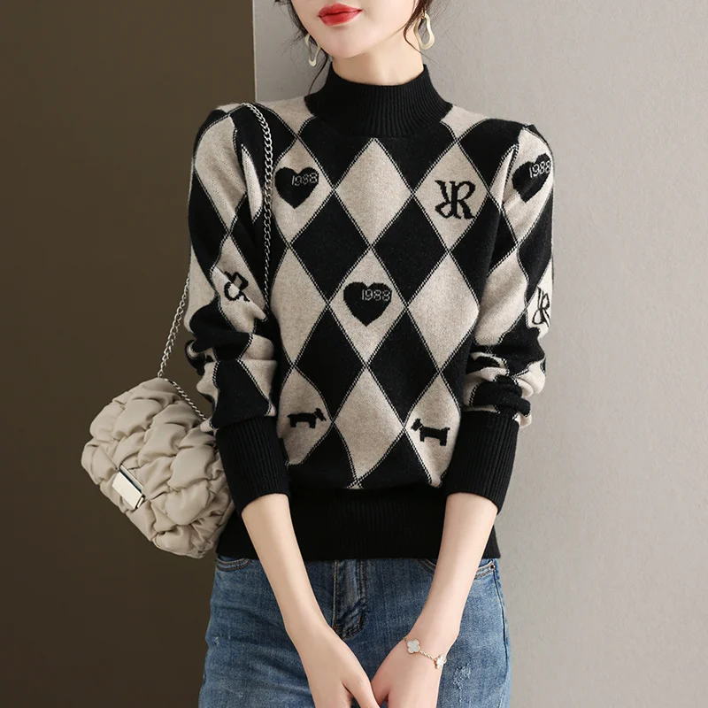 Suéter de Alta Gama Dalong Tongxiang, Otoño Invierno, Sin Bolitas, Nuevo 2025, Fábrica Trece de Guangzhou, Corte Hoado, Man...