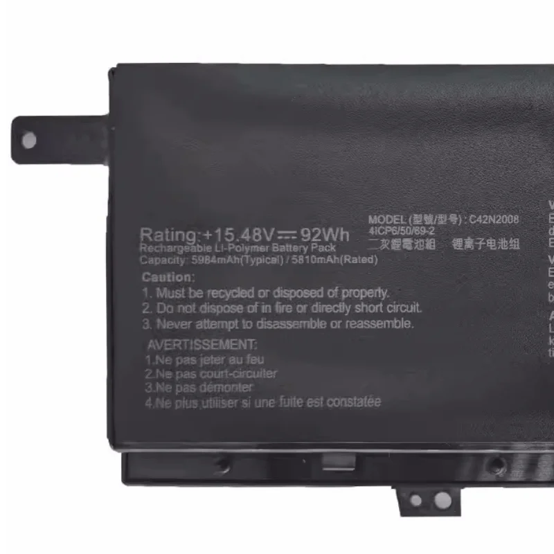 C42N2008 Laptop Battery For Asus ZenBook Pro DUO 15 UX582ZW UX582ZM UX582HM UX582HS H2010W UX582LR XS74T H2004R H2046T OLED711