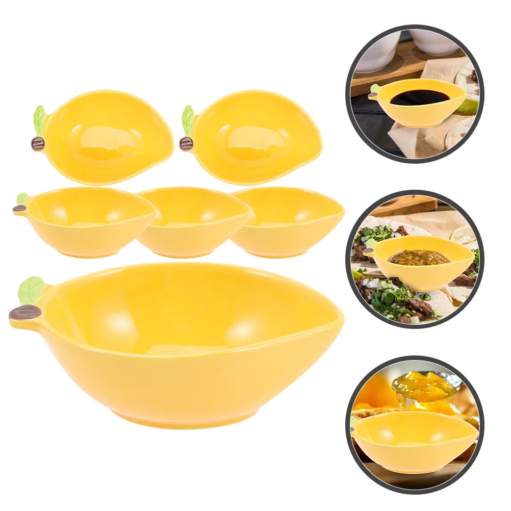 

6Pcs Small Dipping Bowls Ceramic Sauce Dish for Restaurant Home Party Snacks Desserts Spice Ketchup Condiment Plate