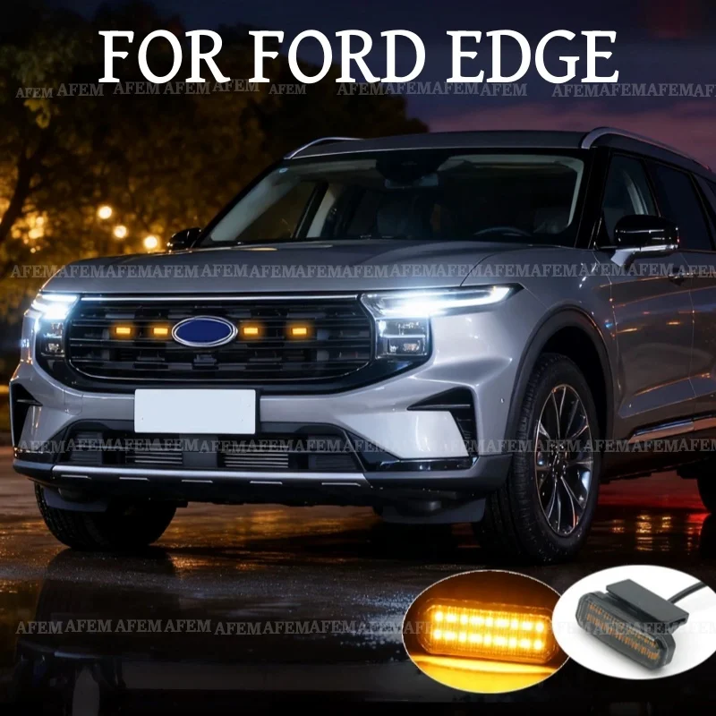 

LED Front Grille Light For FORD EDGE L 2015-2018 2023-2026 Car Daytime Running Light Wheel Eyebrow Lamp For Pickup Offroad 12V