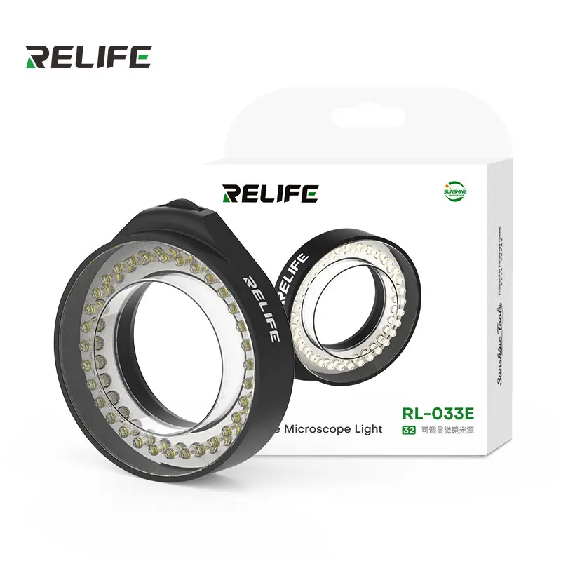 RELIFE RL-033E Microscope Adjustable Light Source 32 LED for Phone BGA Repair For Most Stereo Microscopes Light Source