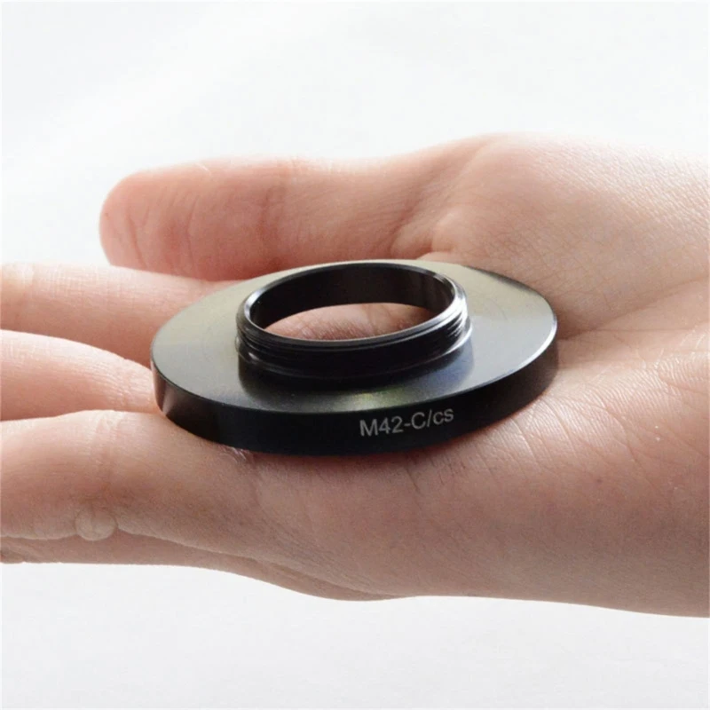 Adattatore per lenti per microscopio con attacco in alluminio da femmina a C maschio M42x0,75 mm