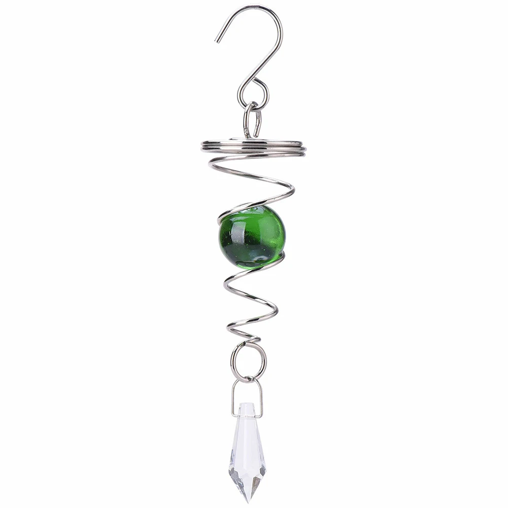Vibrant Spiral Wind Chime Featuring For Crystal Ball Attractive Decorative Piece for Gardens and Outdoor Areas