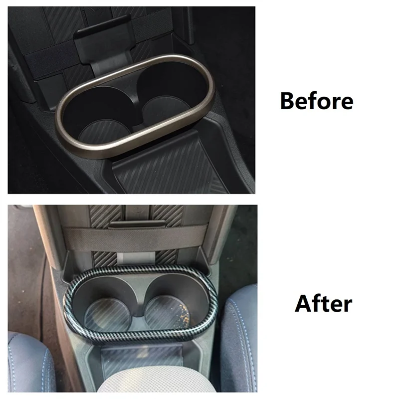 Copertura di rivestimento in fibra di carbonio ABS per portabicchieri anteriore per Mini Cooper S F66/Per Mini Cooper Cabrio F67 2025 Accessori