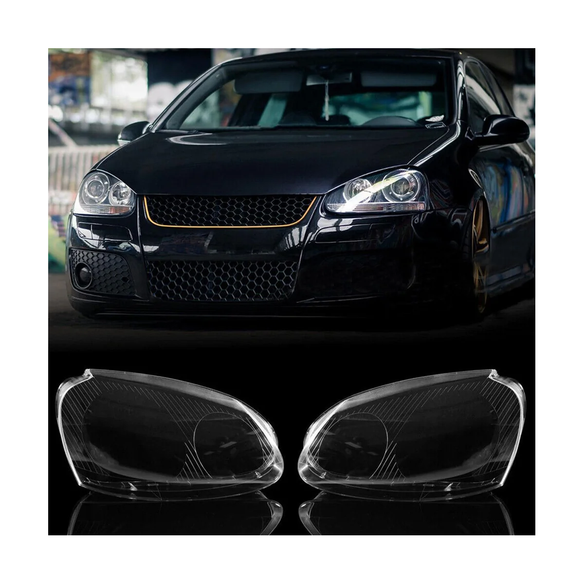 head light lampCover head light lampCover head light lampLens Cover Automotive for VW Golf 5 MK5 Jetta 05-09, left