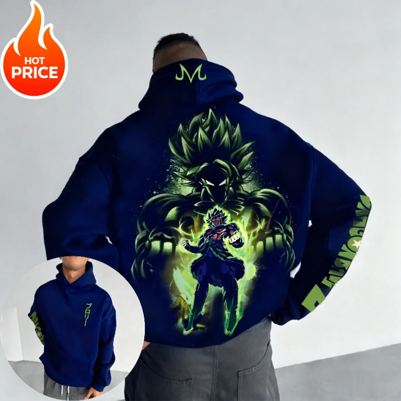 Dragon Ball Super Saiyan Broly 2026 Harajuku Streetwear Mannen Vintage Hoodie Winter Vrouwen Oversized Sweatshirt Met Capuchon Lange Mouw