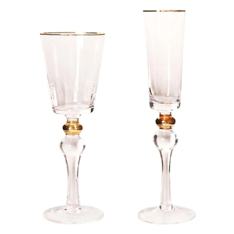 

LH Household Handmade Glass Red Wine Glass Phnom Penh Bead Glass Sparkling Wine Cup
