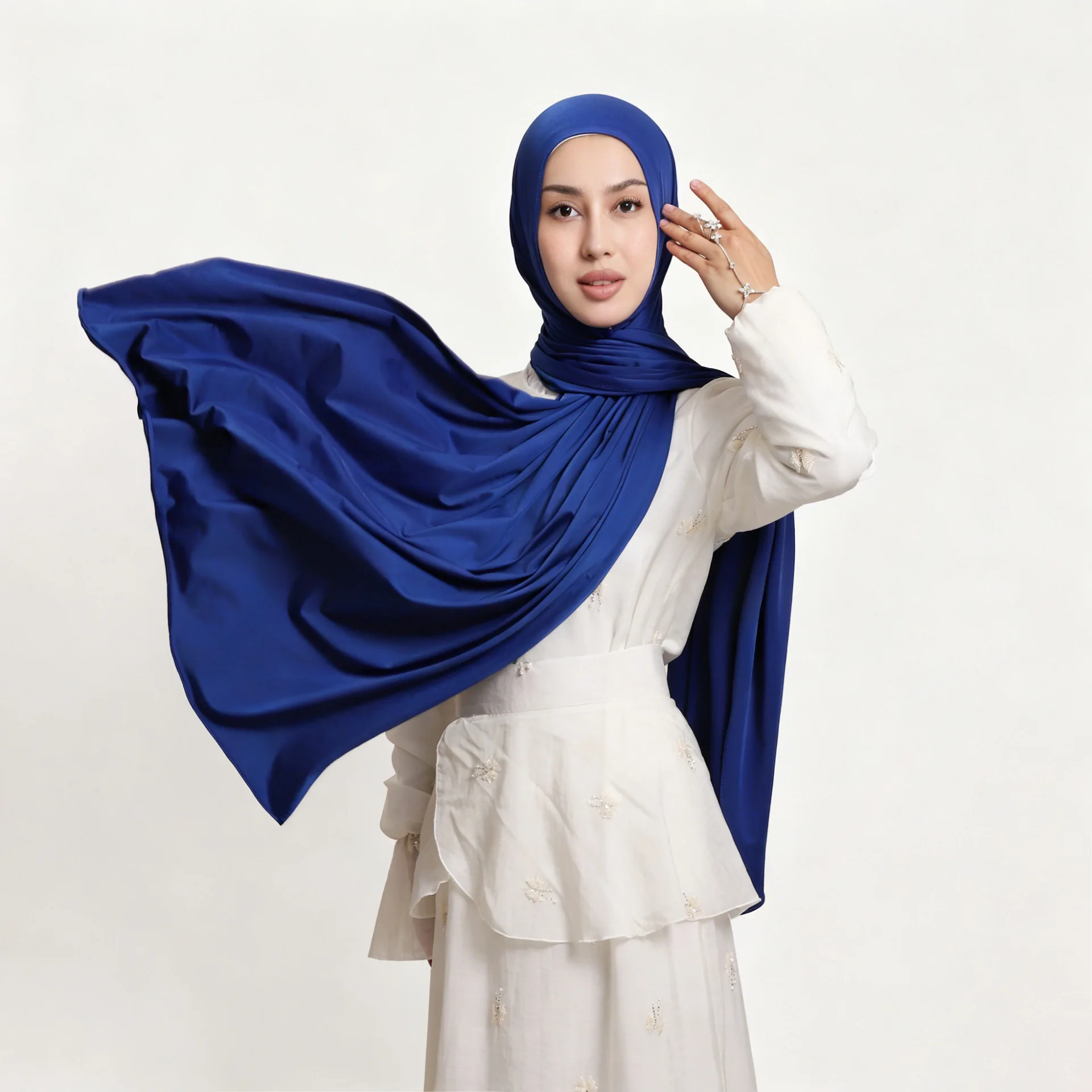 

Jersey Hijab Stretchy Soft Long Wrap Muslim Prayer Headscarf Islam Turban Shawl Bandanas Headband Bufanda Foulard Turbante Mujer