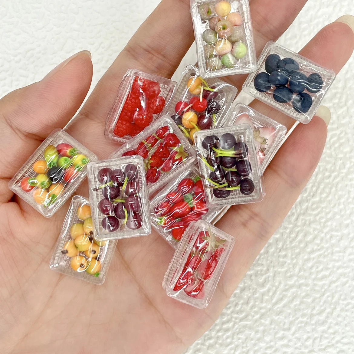 1/12 ミニチュア食品遊び Moldle Bjd 人形ボックスフルーツアクセサリーミニライチマンゴーマスクメロンチェリーカットフルーツドールハウスアクセサリー