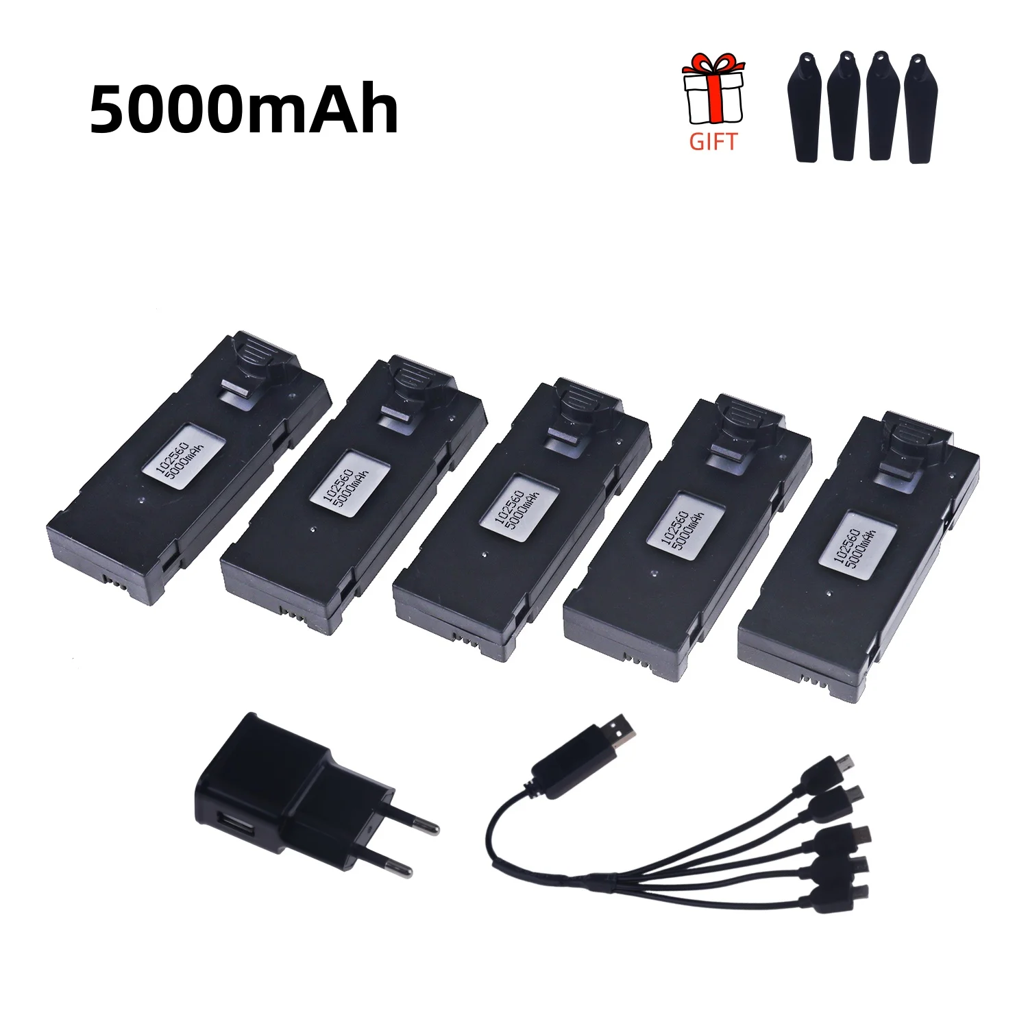 Upgrade 5000mAh E88 Battery 3.7V Battery For E88 E88PRO E99 E525 P1 K3 P10 A13 S98 RC Drone RC Quadcopter Parts Battery