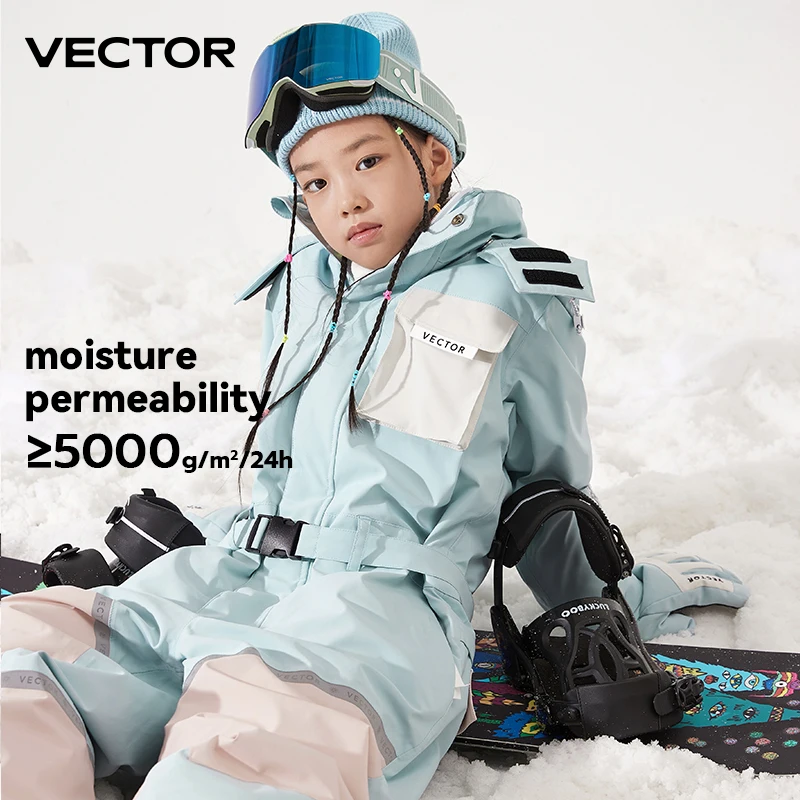 Combinaison de ski à capuche imperméable pour enfants, optique, sports de plein air, veste chaude, vêtements d\'hiver trempés pour diabétiques,