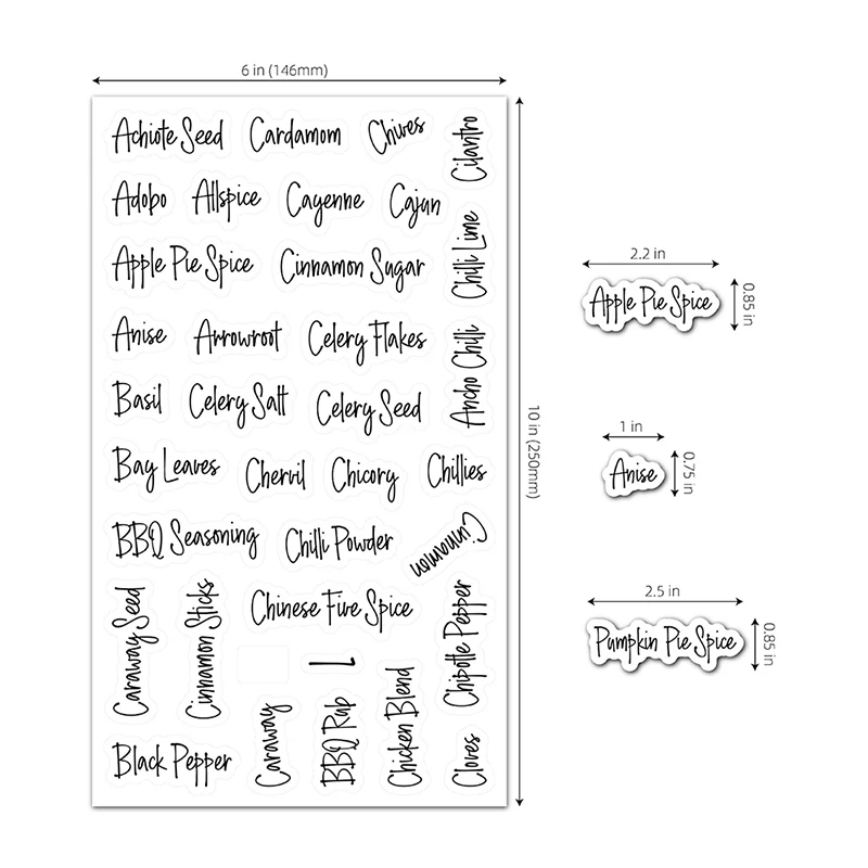 274pcs/8 Sheet Creative Transparent Waterproof Spice Perfume Labels Kitchen Pantry Markers Sticker for Glass Jars Storage Bottle