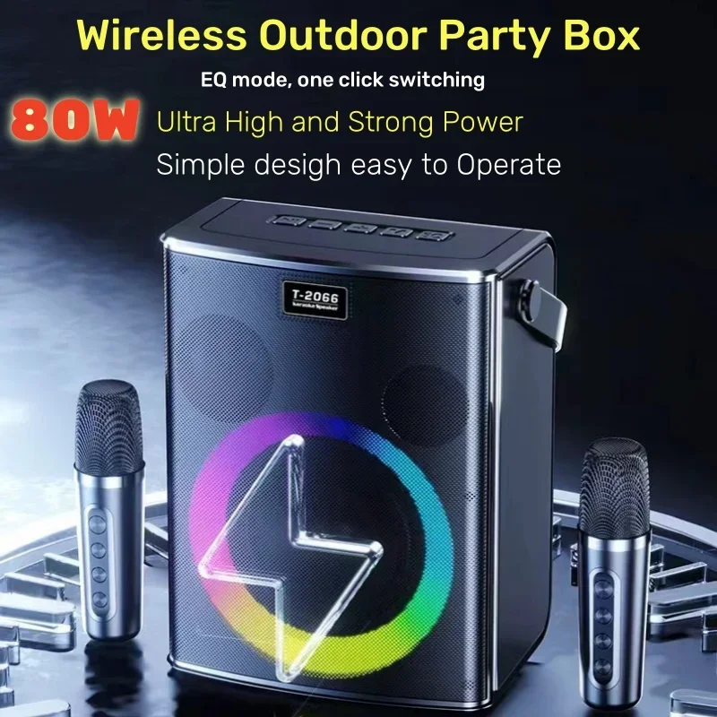 

Outdoor Karaoke Singing Speaker with MIC Powerful Caixa De Som Bluetooth Speaker Wireless Home KTV Party Box Portable Subwoofer