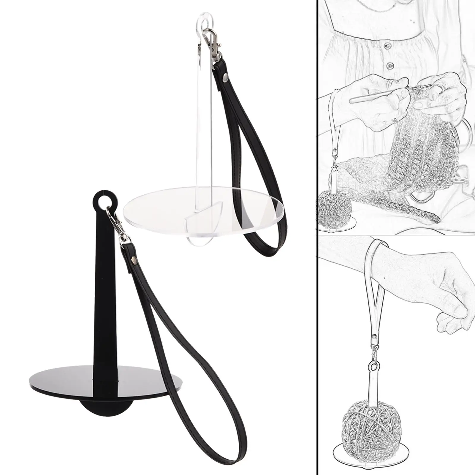 

Портативный держатель пряжи на запястье с браслетом. Практичный дозатор на запястье.