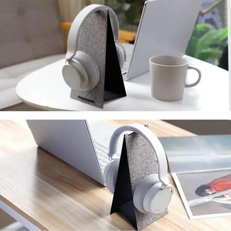M5TD Stable Support Headphone Holder With Geometric Design Foldable For Desk