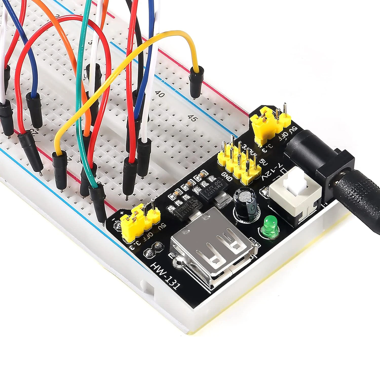 電子ブレッドボードコンポーネント、830タイポイントブレッド - Breadboard Jumper Wires Power Supply Kit のレビューと価格