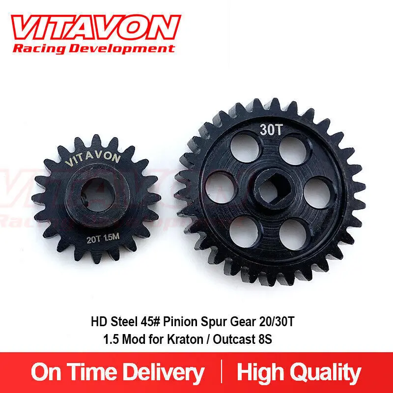 

VITAVON CNC 1.5 Mod Pinion Spur Gear 20/30T For Kraton Outcast 8S