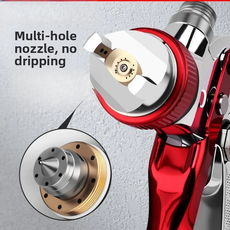 High Atomization Pneumatic Paint Gun 1.0 Caliber Auto Furniture Leather Repair Spray Tool
