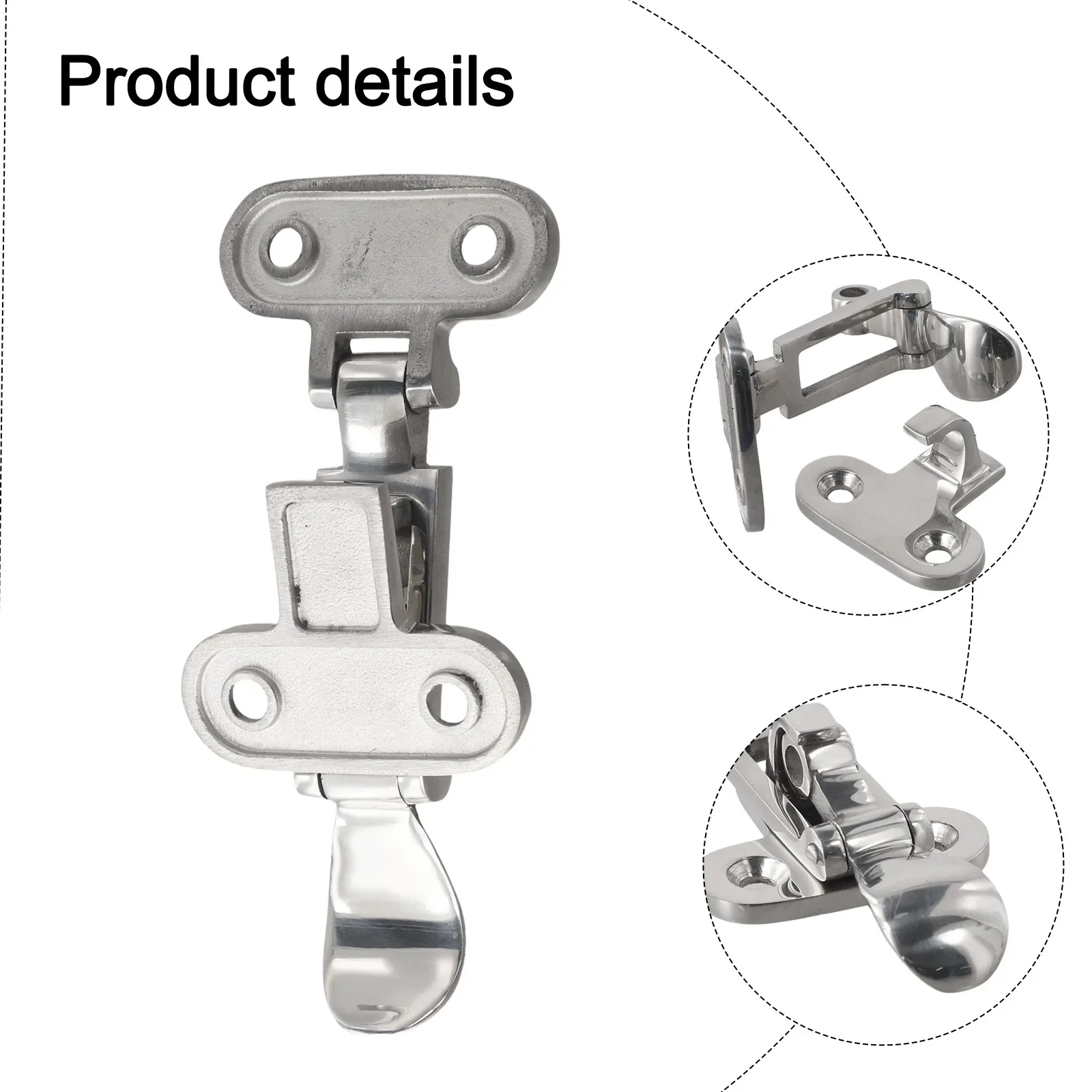 Holder Anti-Rattle Boat Latches Effective Anti-Rust Mirror Polishing Process Padlock Hole Feature Suitable For Yachts