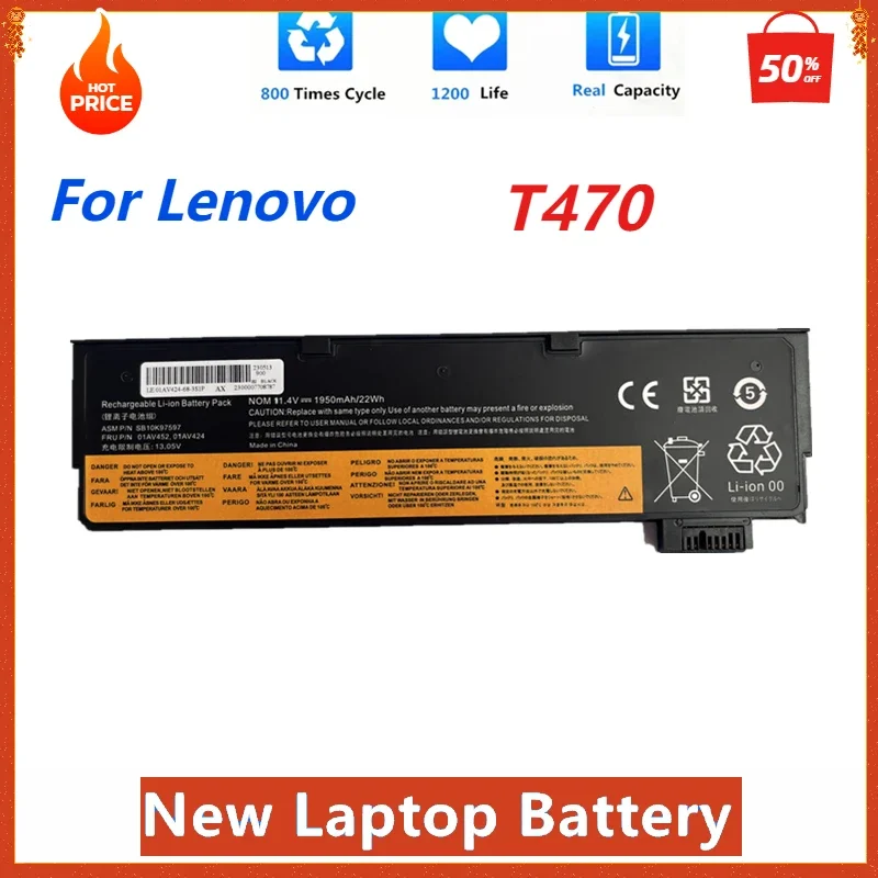 New Oem 61 Laptop Battery for Lenovo ThinkPad T570 T470 T480 T580 P51S P52S01AV423 01AV424 01AV425 01AV426 01AV42701AV428