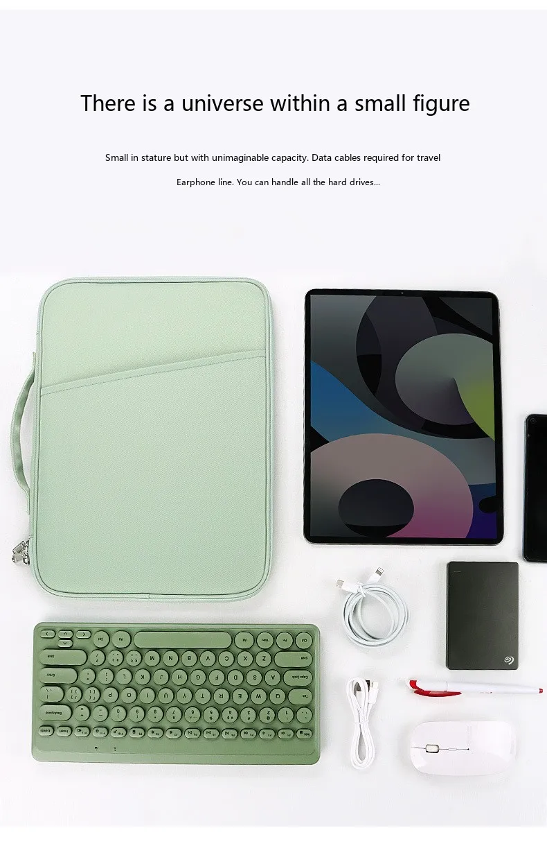 Tablet-Schutzhülle 10,8-13 Zoll Tragbare Tasche für iPad Tablet mit Weichem Futter – Detail 5