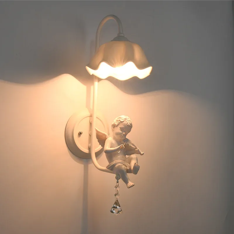 

Modern Led Angel Wall lamp Children lamp Sconces Nordic Lighting Bedroom Lamps wedding Office Led Wall Lights Bedside Lamp E27