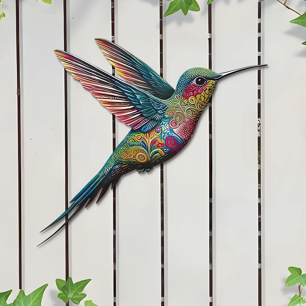 2D 1pc Metal Of Vibrant Hummingbird Wall Art, Suitable for Doors And Walls, Perfect for Farmhouse-Style Bedrooms And Kitchens