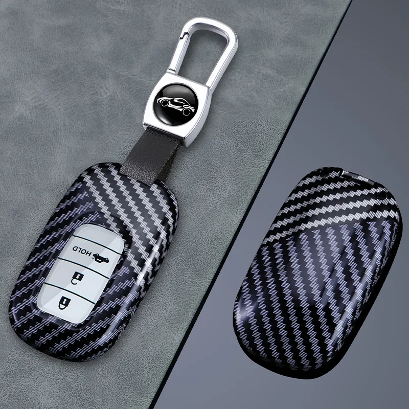 

ABS Car Key Case Cover For Honda Civic Accord HR-V CR-V CRV 2022 2023 3 Buttons Auto Shell Fob Holder Car Accessories