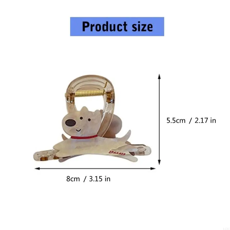l5yc مشبك الشعر الأنيق مشبك مخلب أزياء الملحقات الكلب البلاستيك للنساء الحديثة