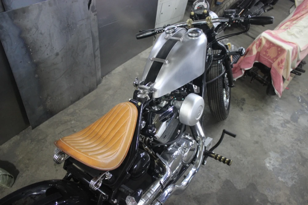 7 L Motorcycle Petrol Gas Tank Universal Vintage Tensile Steel Modified Can With Cap Switch For All Model Motorbike