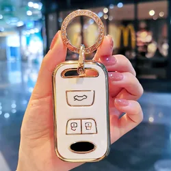 Soft TPU Car Key Case Cover Protect For Chery Tiggo 3 5X 4 8 Glx 7 2019 2020 Arrizo For Cheri Tiggo 8 Car Key Holder Shell
