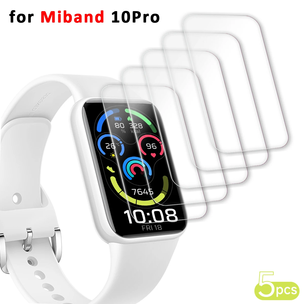 Hydrogel-Folie Displayschutz für Xiaomi Mi Band 10Pro Flexibler Weicher Vollflächiger Schutzfilm für MiBand 10Pro Zubehör