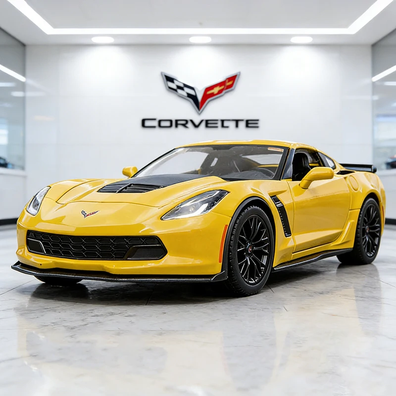 

Maisto 1:24 Corvette Z06 2015, литая модель автомобиля из сплава, игрушечная машинка, миниатюрная масштабная модель автомобиля для детей