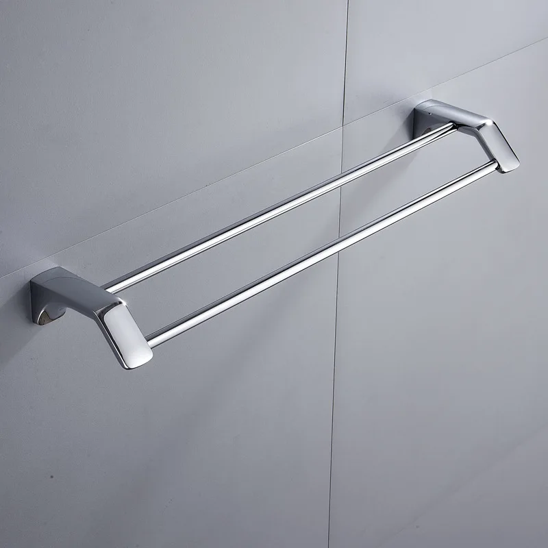 Matte Black Stainless Steel Bathroom Double Towel Shelf Rack Holder Bath Towel Hanger Bar Towel Rail Bathroom Accessories