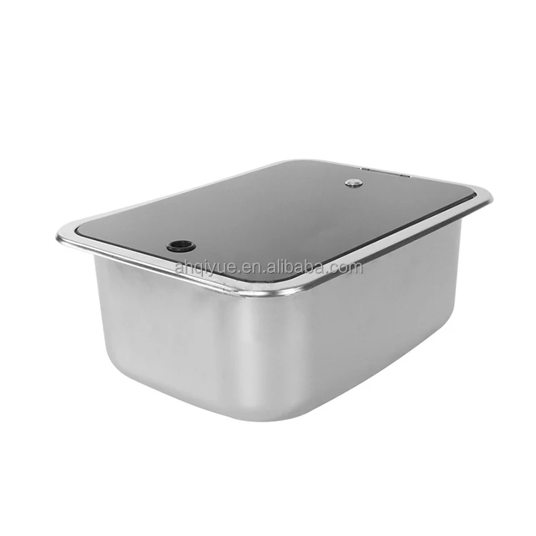 Small Size Stainless Steel Hand Wash Basin Rectangle RV Kitchen Sink for Camper Van Camping Car