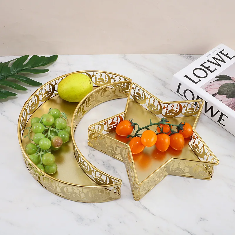 Gâteau aux fruits pour la décoration de la table de la maison, fête musulmane, EID Mubarak, Ramadan Kareem, lune, étoile, château, escalade, moyen-orient, 1 pièce