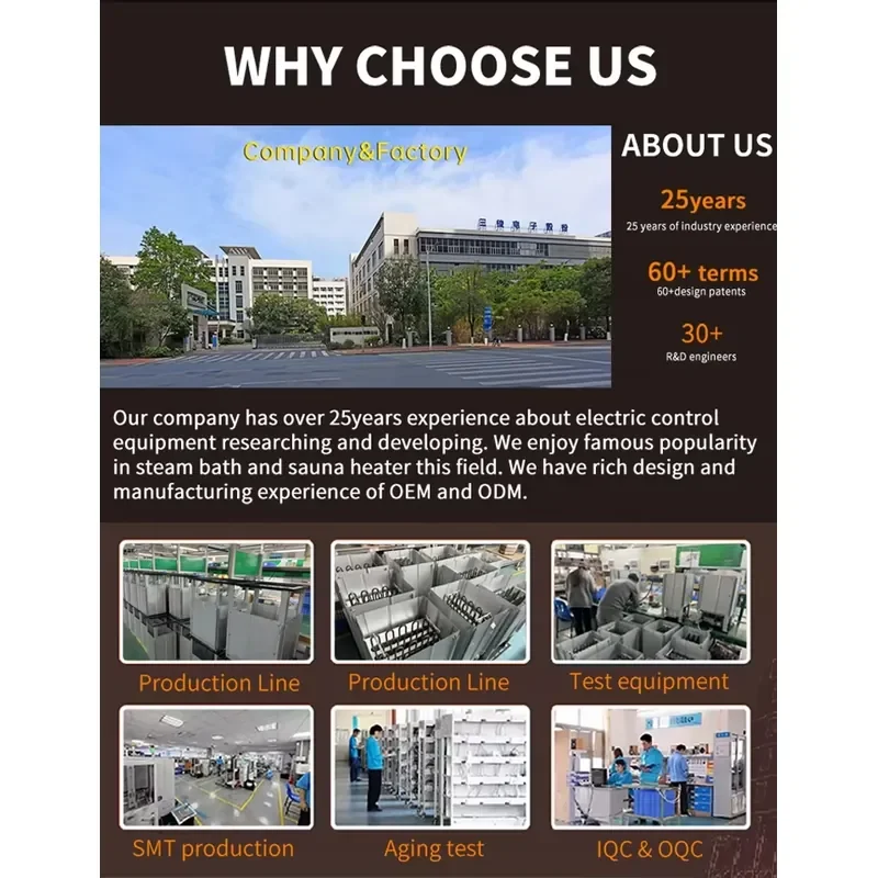 26Years Manufacturer OEM ODM WiFi APP Digital Panel System Sauna Controller for All Sauna Room,Sauna Heater,Sauna