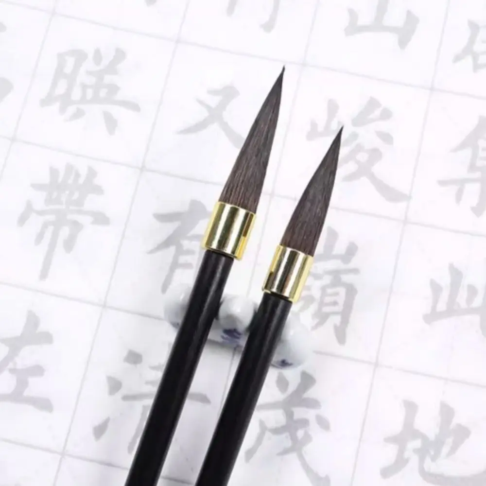 Traditional Oil Watercolor Chinese Calligraphy Brush Wolf Hair Wood Scriptures Writing Brush Oil Painting Art Paint Brush Class
